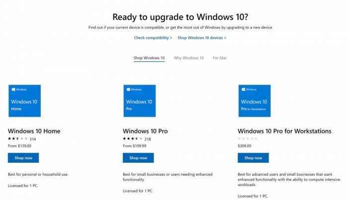 Windows 10应该免费吗？有用户吐槽微软定价太高