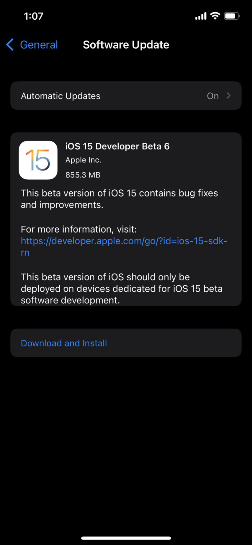 苹果 iOS 15/iPadOS 15 开发者预览版 Beta 6 发布：删除 SharePlay，重新设计 Safari 浏览器（附更新内容大全）