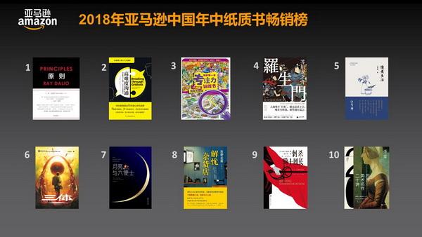 亚马逊中国发布年中畅销书榜单：《原则》成三料冠军
