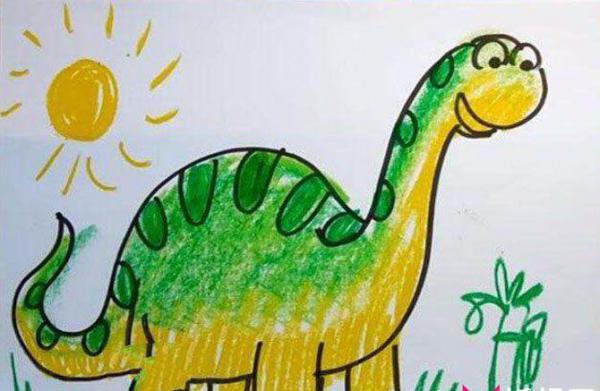 好看的儿童画图片大全，恐龙