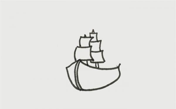 古代船桨简笔画图片