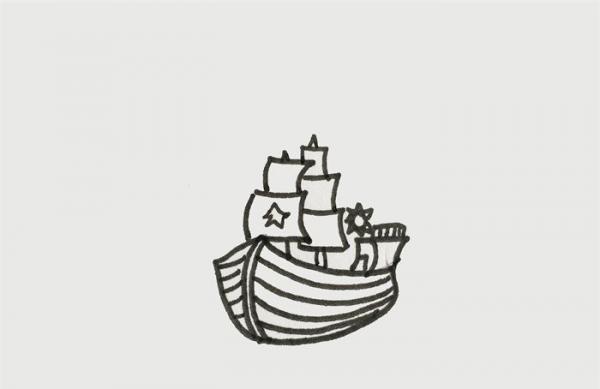 古代的船怎么画