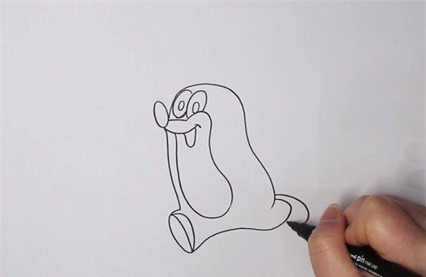 鼹鼠的简笔画卡通图片