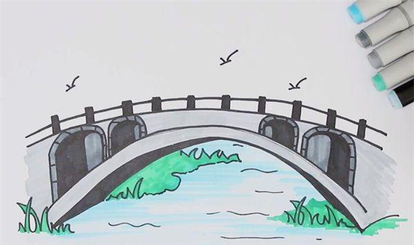 简单的赵州桥怎么画
