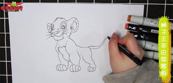 狮子王辛巴简笔画