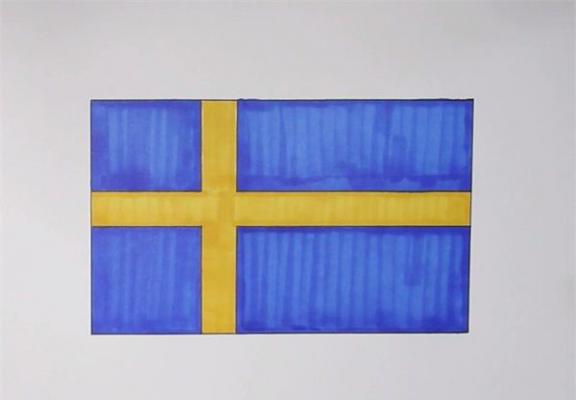 瑞典国旗怎么画