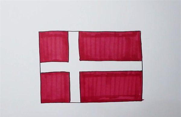 丹麦国旗怎么画