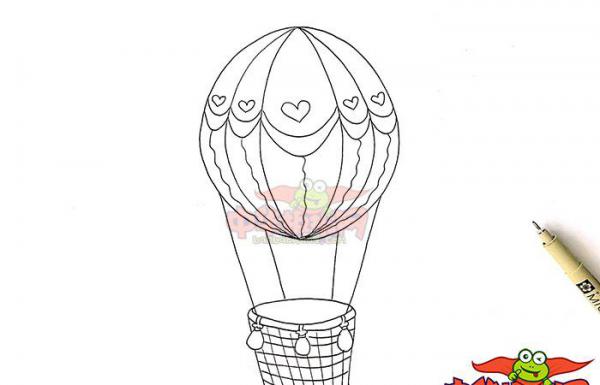 热气球怎么画最好看，美丽的热气球简笔画