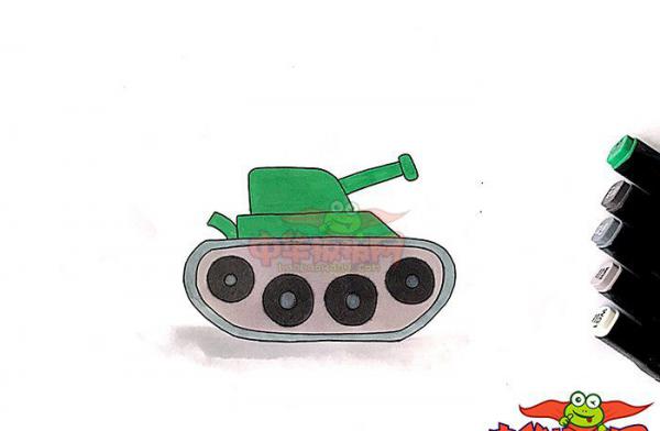 坦克简笔画教程，帅气的坦克怎么画