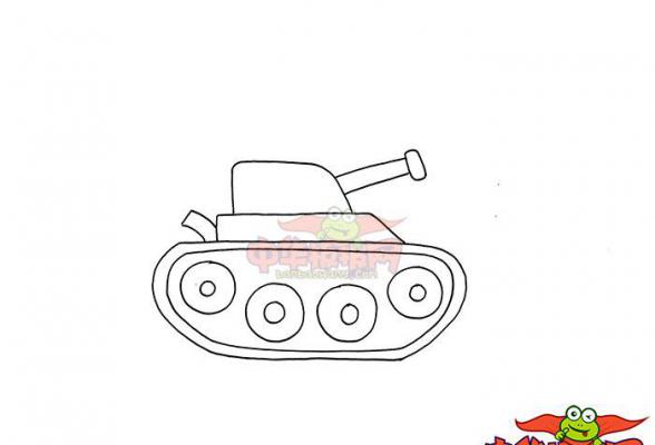 坦克简笔画教程，帅气的坦克怎么画
