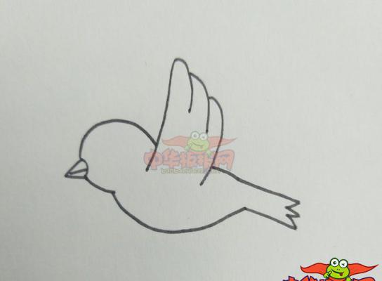小鸟怎么画简单漂亮，在天上飞的小鸟简笔画