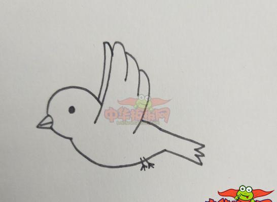 小鸟怎么画简单漂亮，在天上飞的小鸟简笔画