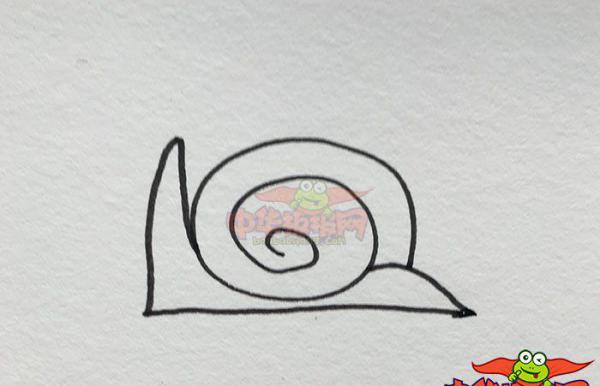 蜗牛怎么画简单图片，简笔画蜗牛的画法步骤