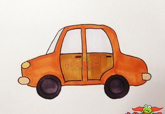 小汽车怎么画，幼儿小汽车简笔画彩色