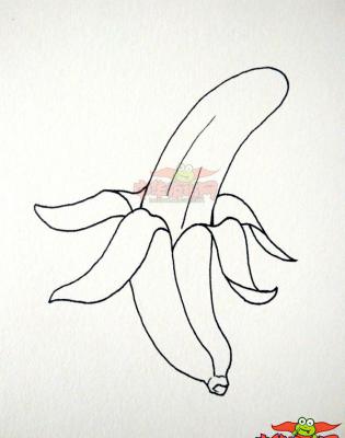 香蕉怎么画简笔画，一根香蕉简笔画图片