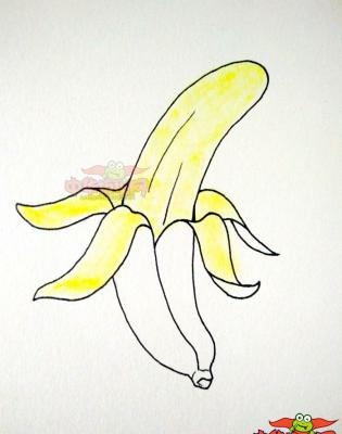 香蕉怎么画简笔画，一根香蕉简笔画图片
