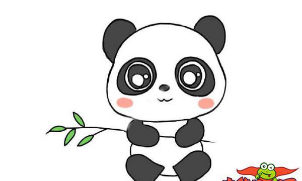 大熊猫怎么画简笔画，小孩画熊猫的简单画法