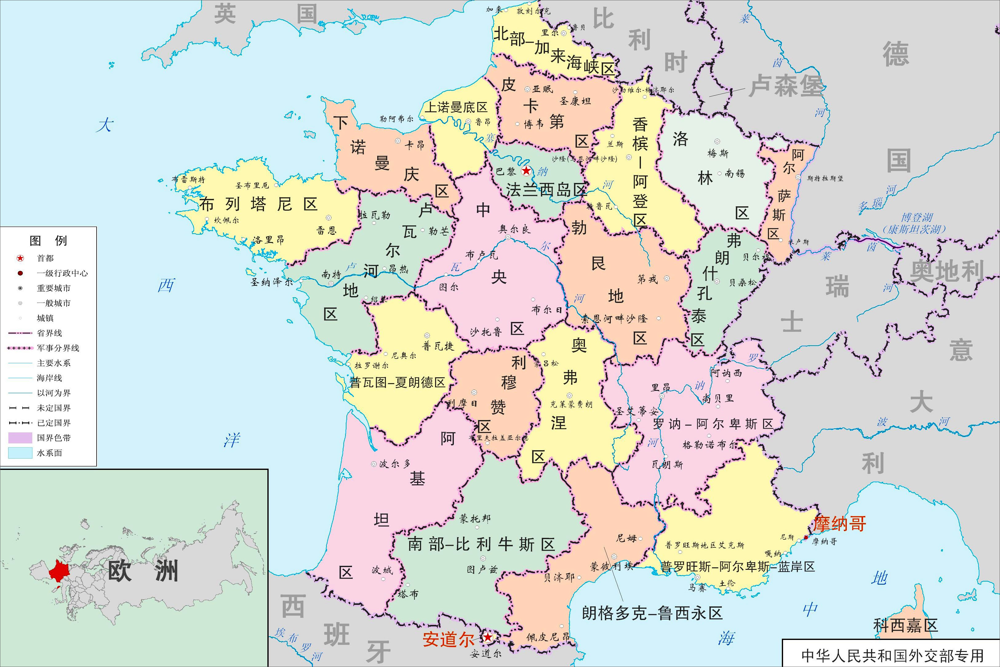 巴黎大区地图图片