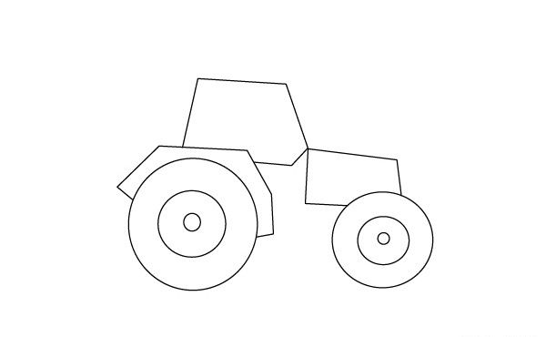 拖拉机的简单画法