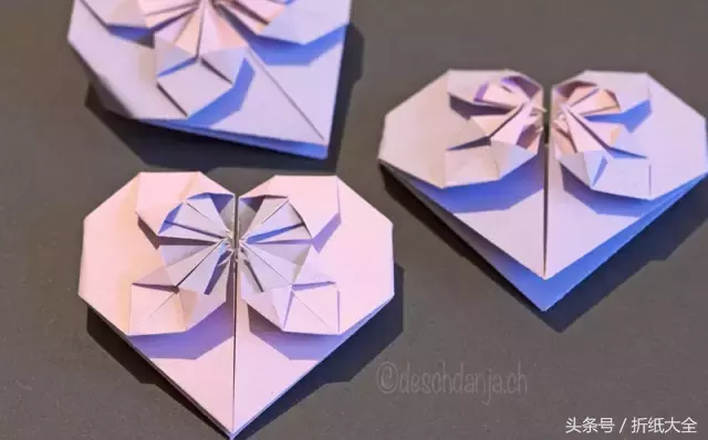 折纸爱心，心心相印！