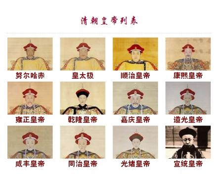 清朝十二位皇帝列表名单，你能记住吗？