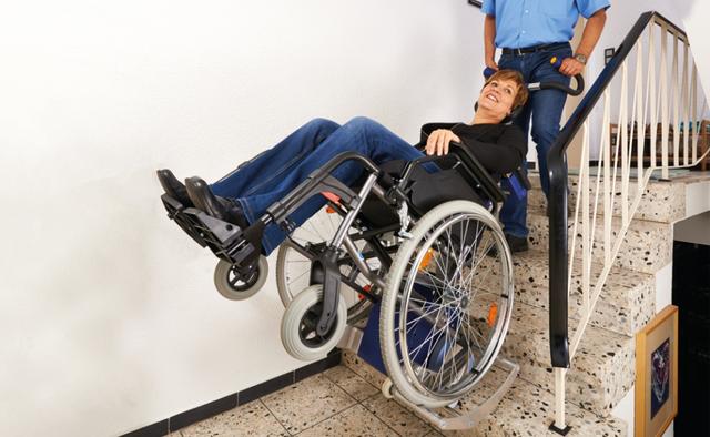 德国进口夹轮椅型爬楼机 可带各种尺寸轮椅上下楼