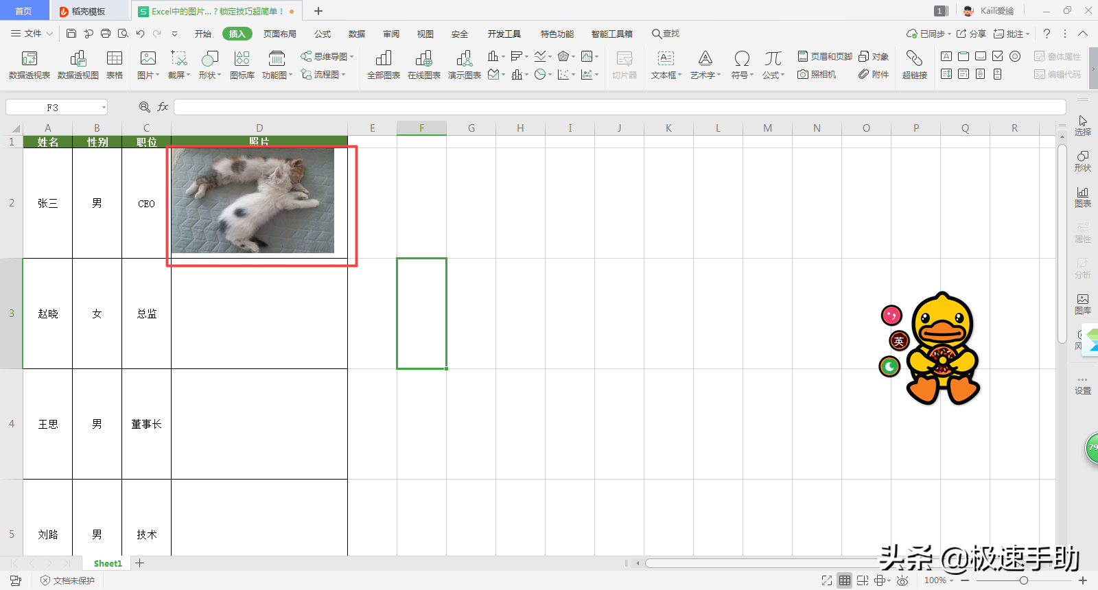 Excel中的图片怎样随单元格大小而变化？锁定技巧超简单
