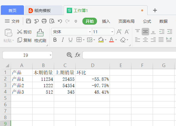 表格技巧—如何在Excel里计算环比增长率