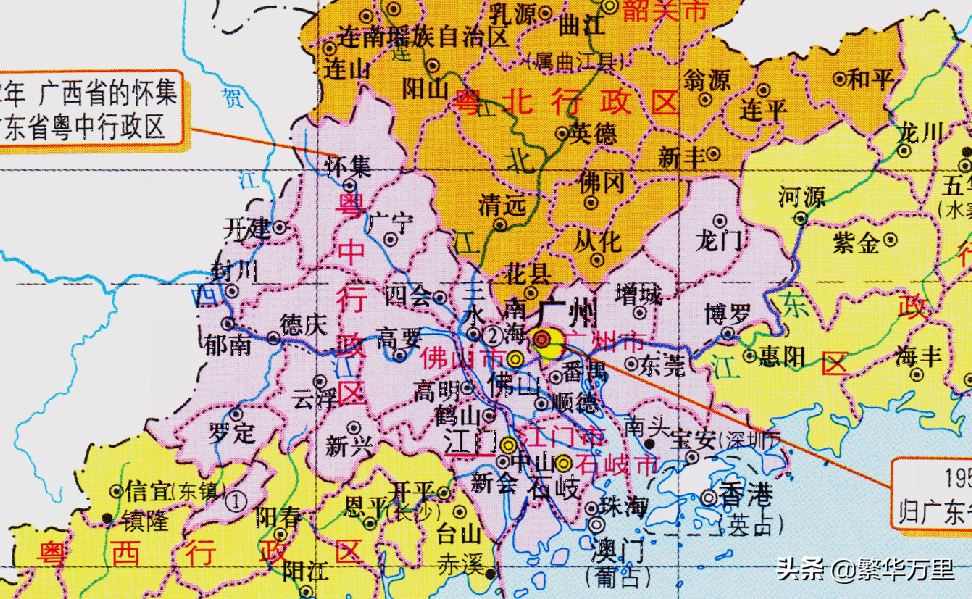 广东与广西之间的换地，广西省的1个县，为何划入了广东省？