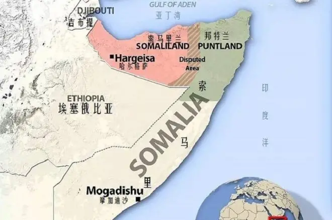 索马里位置地图（索马里半岛在地图上的位置）