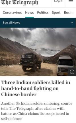 中印边界最新情况中国伤亡43人(中印边境冲突牺牲人数)