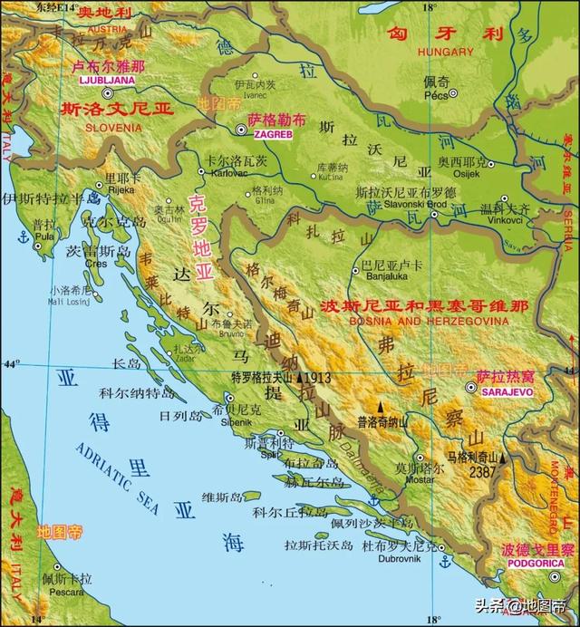 南斯拉夫地图高清版大图